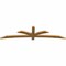 Ekena Millwork Davenport Rough Sawn Timber Gable Bracket, Western Red Cedar, 96"W x 24"H x 2"D x 4"F, 6/12 Pitch GBW096X24X0204DAV00RWR - alternate 3